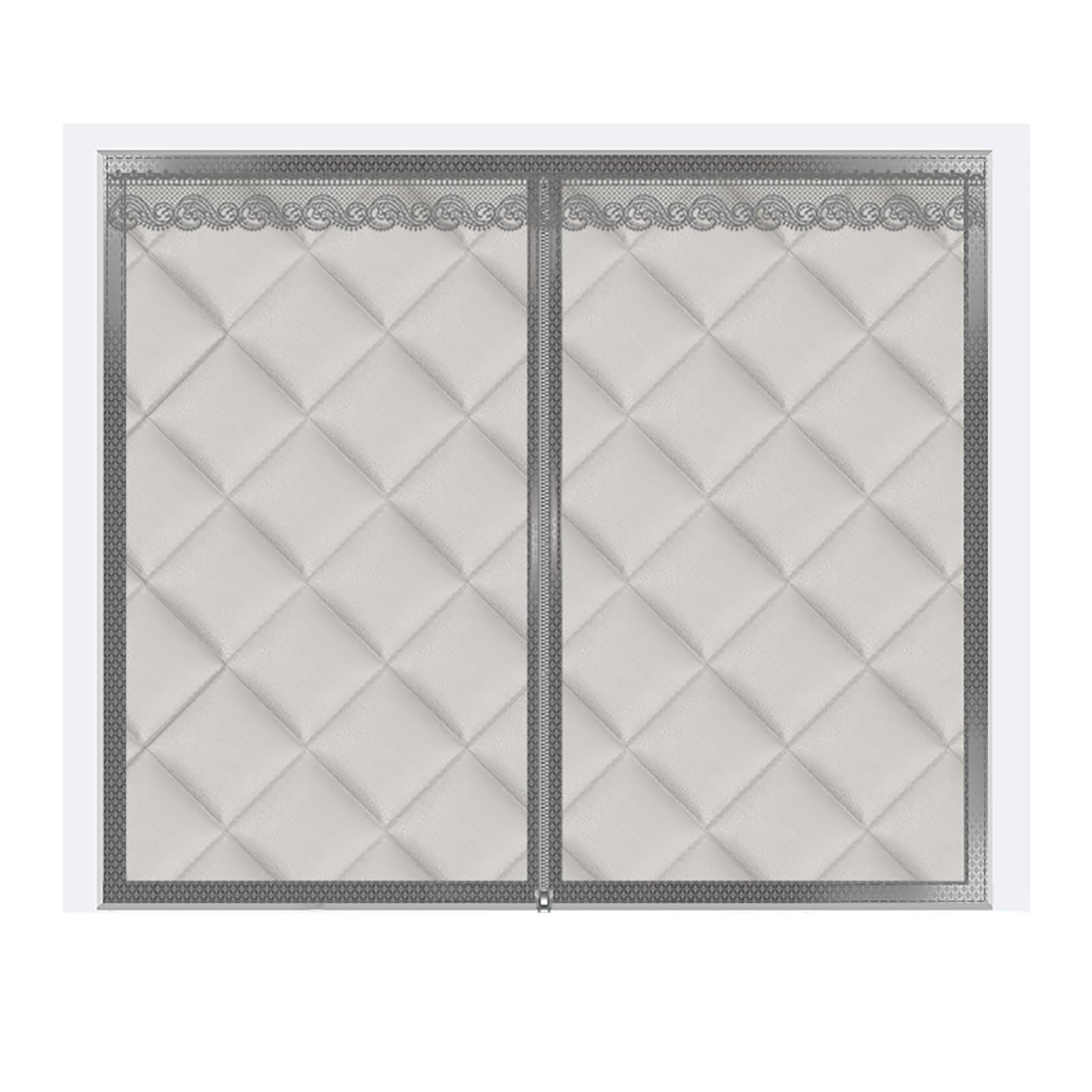 LKLNKVL Door curtain, Soundproof and Windproof, Durable, with Zipper, Punch-free, Suitable for Bedrooms, Balconies, and Attics(Gray a,200 * 200cm/78.7 * 78.7in)