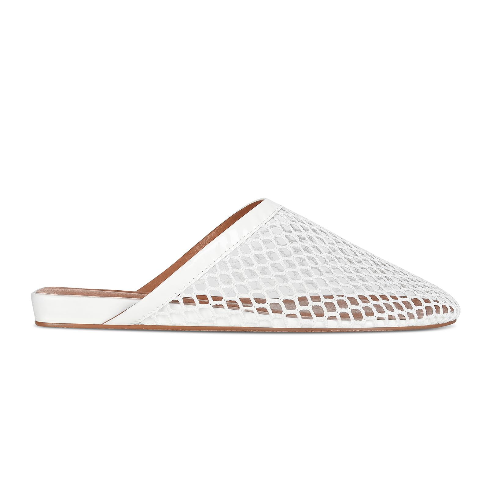 DOEYG Mesh Ballet Flats for Women Buckle Strap Comfy Casual Office Fishnet Ballerina Flat Shoes