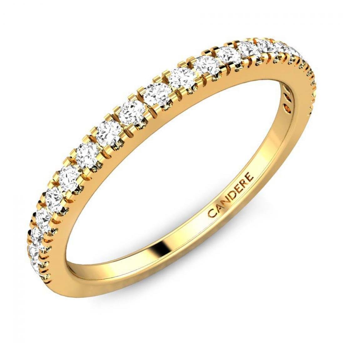 CANDERE by Kalyan Jewellers 18KT Yellow Gold and Diamond Ring for Women