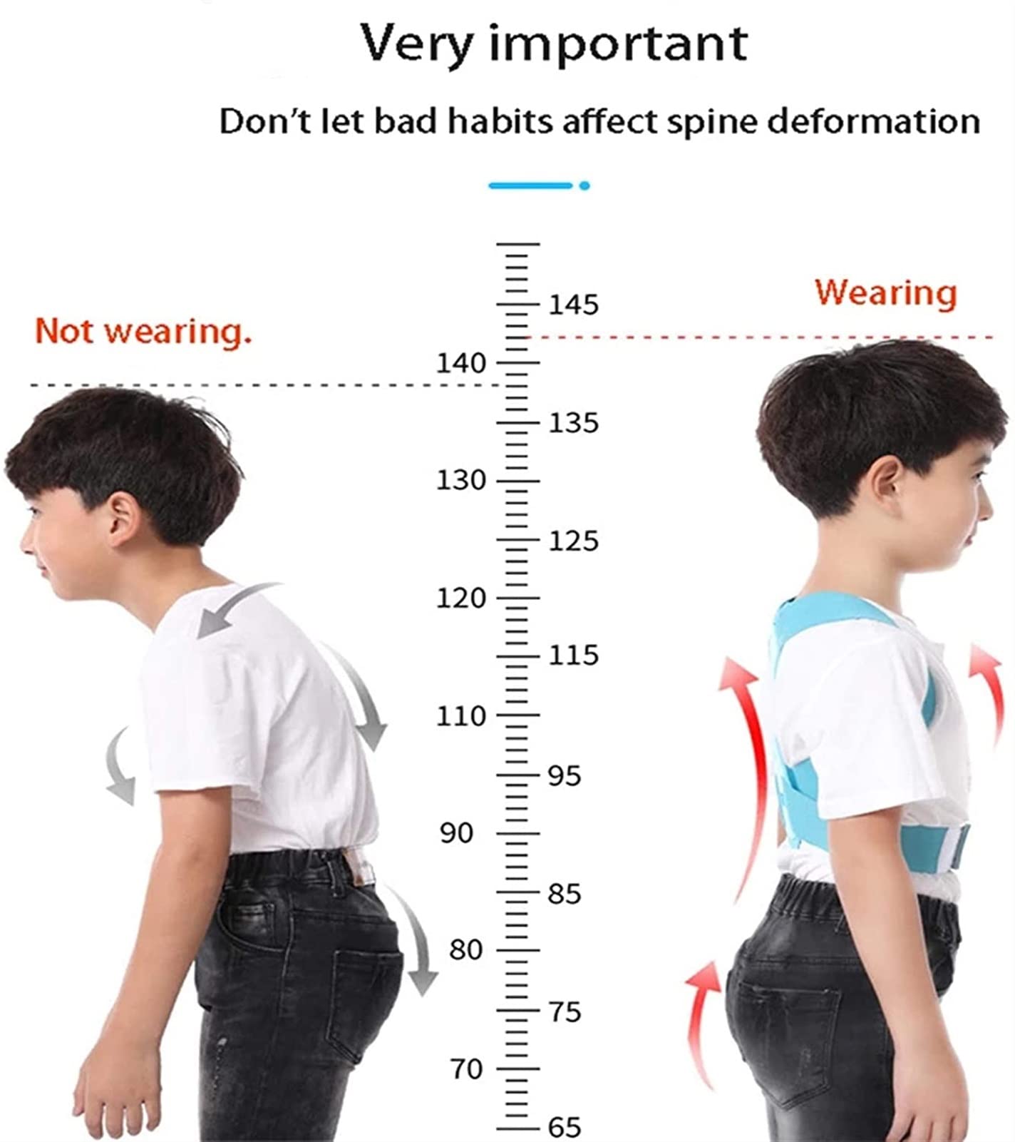 Correttore Posturale Correttore Posturale per Bambini con Supporto Regolabile per Clavicola per Cifosi Petto Cadente E Gobba Migliora La Postura Postura della Schiena,Pink-Medium