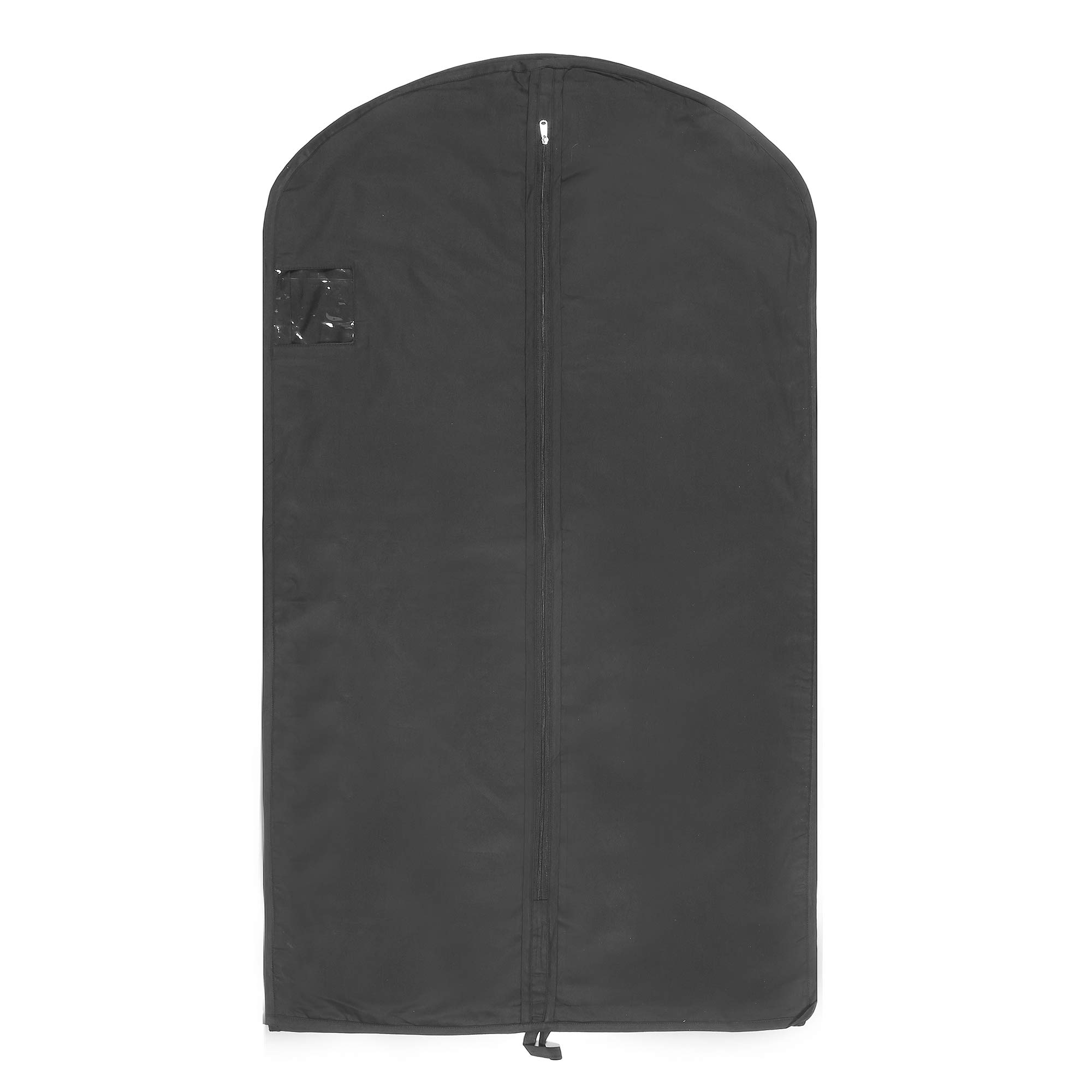 Hoesh 44" Black Finest Luxury Cotton Twill Breathable Men Suit Carrier Cover Protection Travel Garment Bag