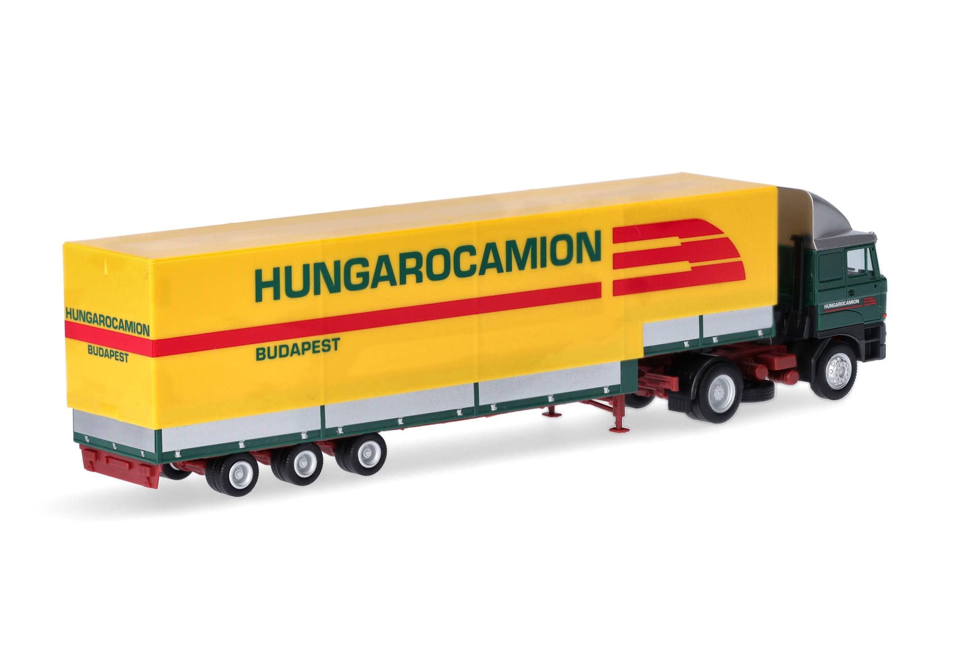 HERPA Camion RABA 4x2 Avec Remorque 3 Essieux – HUNGAROCAMION – 1/87 – Neuf