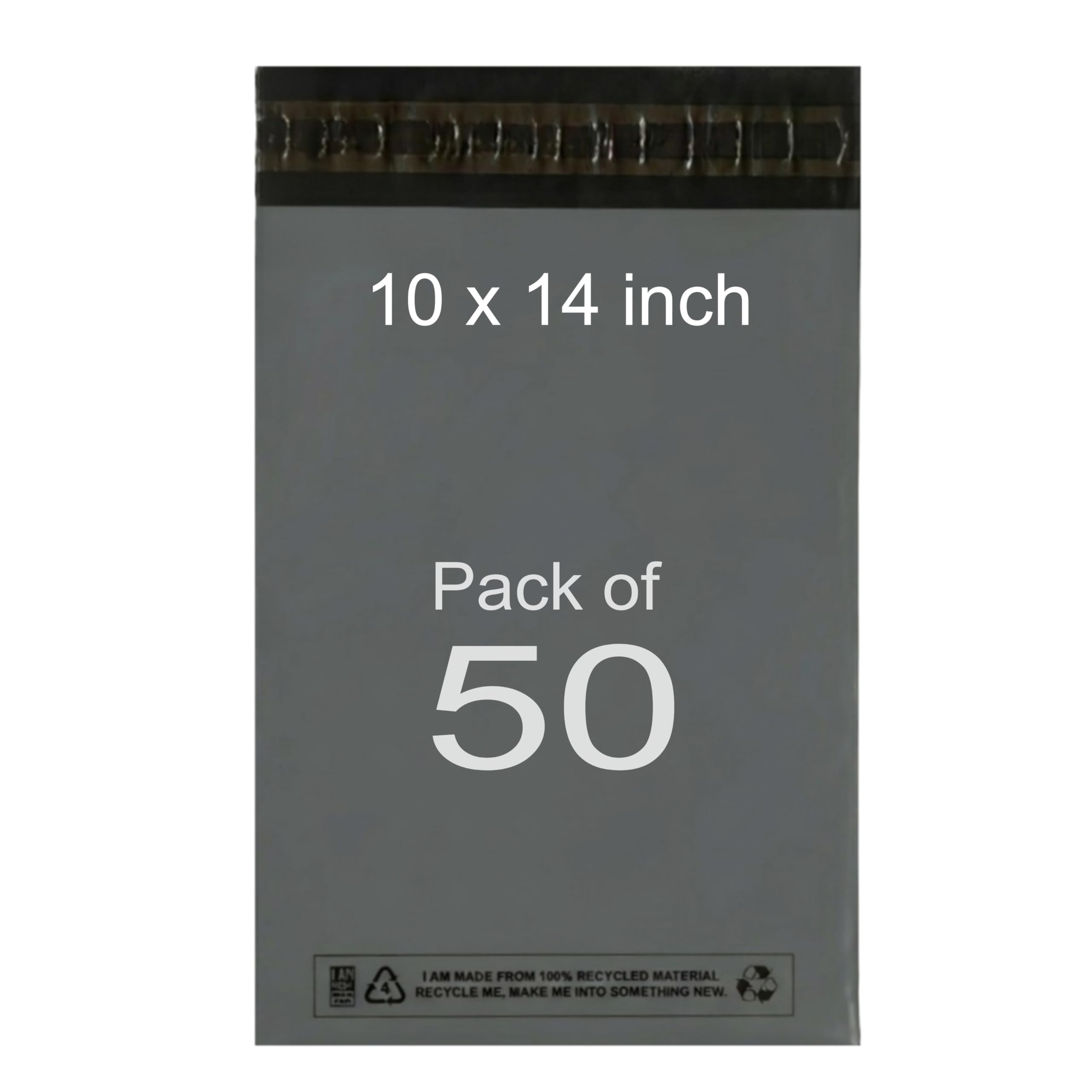 Pack It Pro Parcel Bags 50 Pack 10x14 Grey Mailing Bags, Large Postage Poly Mailers, Strong Self-Seal Envelopes, Tamper Proof Plastic Packaging Bag, Shipping, Delivery, Courier