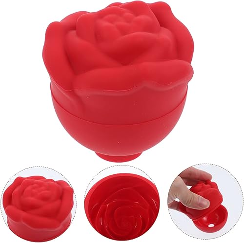 Miniatura 2 de Bandeja de hielo de cara de rosa, rodillo de cara en forma de V, bandeja de helado de silicona, molde de hielo, masajeador facial para hacer hielo,