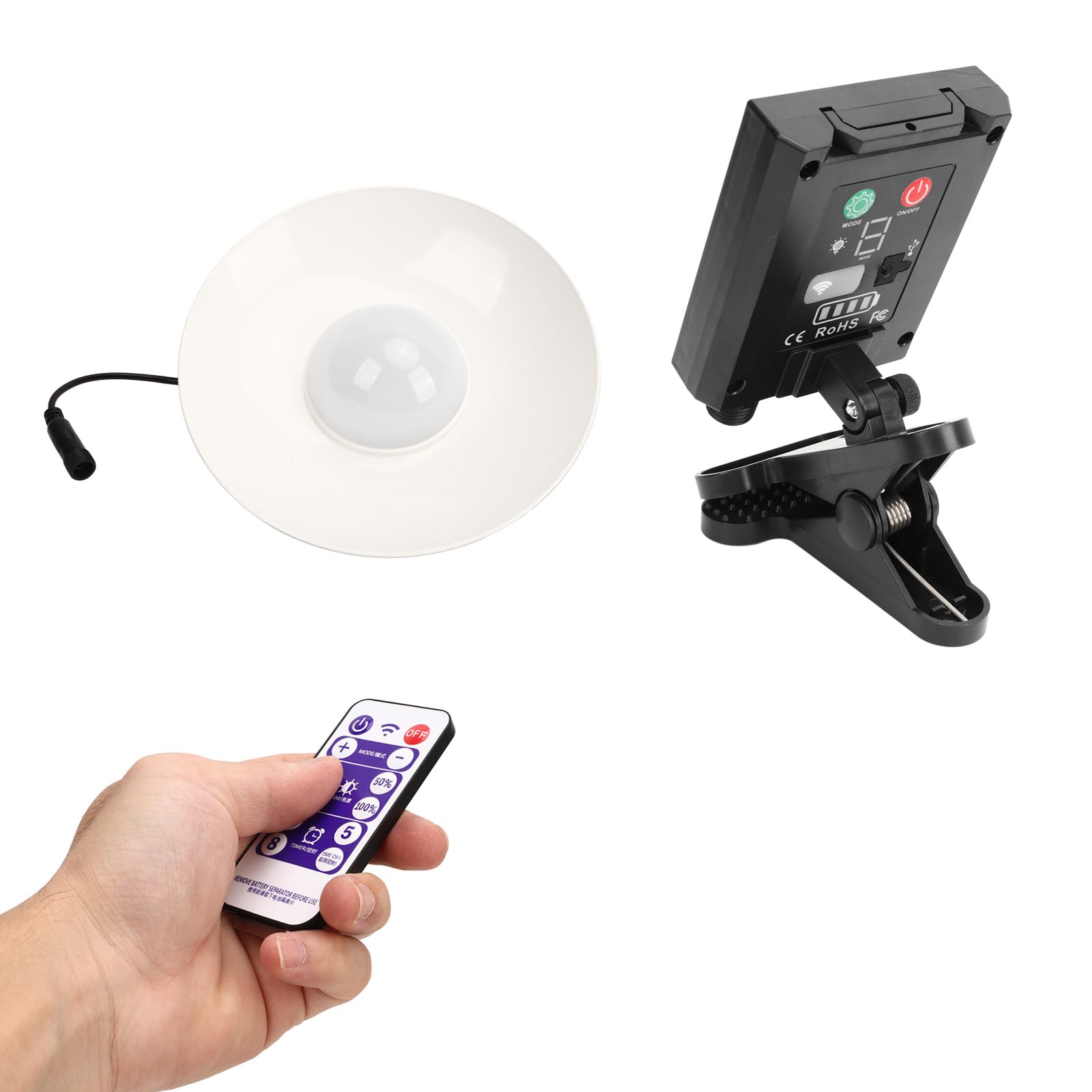 Luci per Ombrellone Esterno per Patio, Lampada Solare per Ombrellone Esterno Impermeabile con Telecomando Temporizzato 3 Temperature di Regolabili per Riunioni