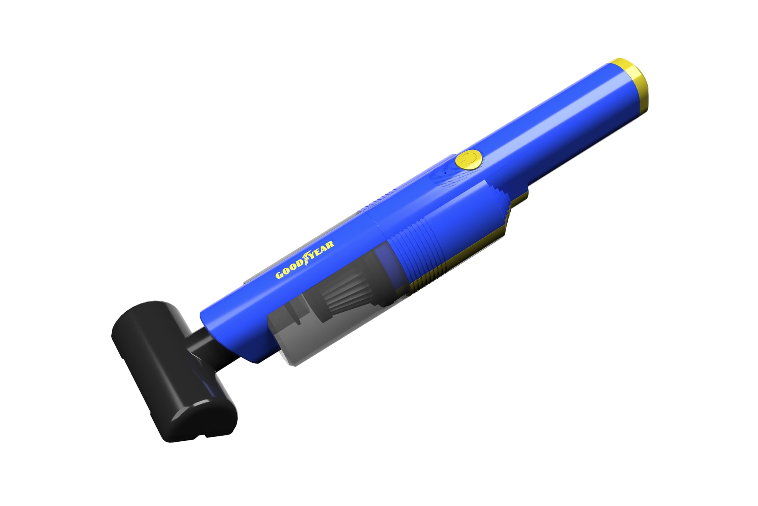 Goodyear Lineo Aspirador Portátil sin Cable para Coche, Hogar u Oficina. Motor 50W con Succión de 5.000Pa, Batería 1800mAh, Carga USB-C. Depósito 125 ml, Diseño Compacto y Silencioso