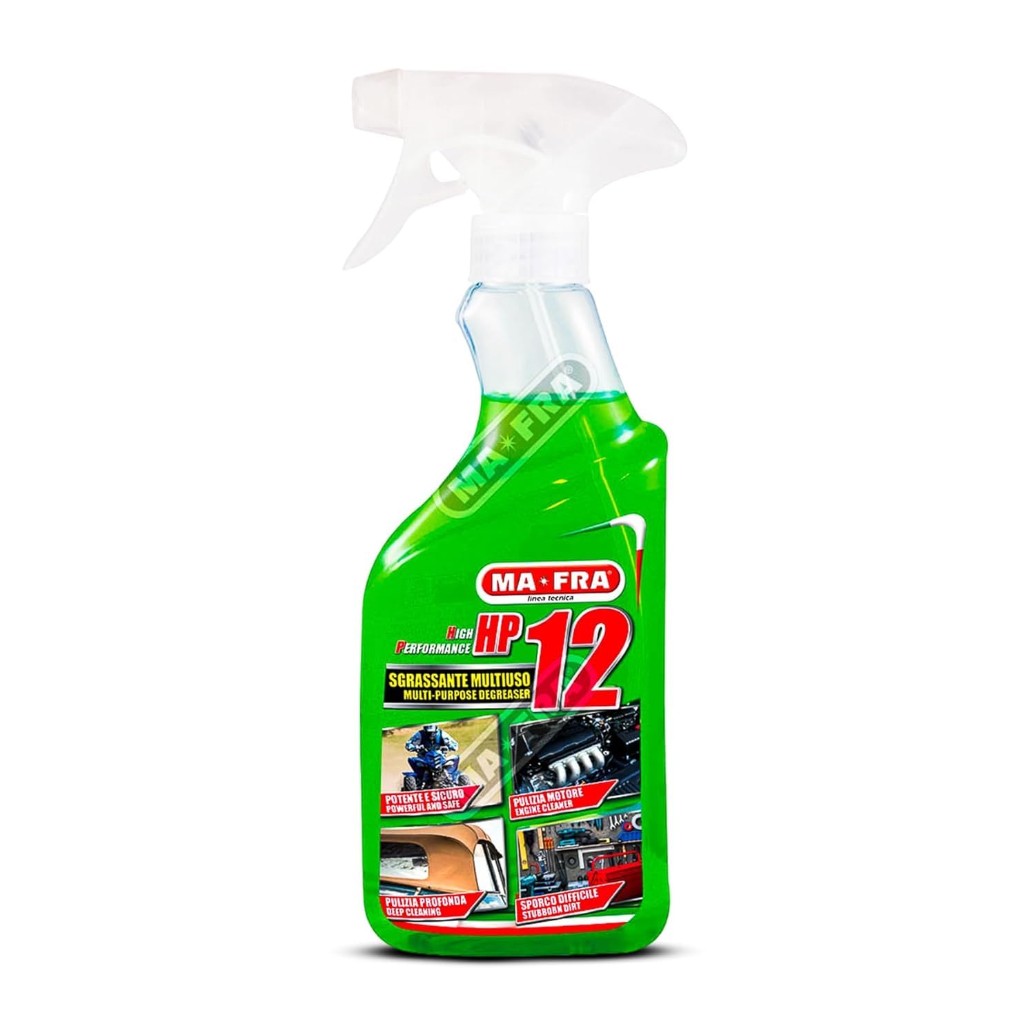 MAFRA HP 12 Multi-Purpose Degreaser – 500ml | High-Performance Engine Cleaner for Car, Bike, Tools, Home | Removes Grease, Oil, Stains | Safe on All Surfaces, Lemon Scent-picture-26