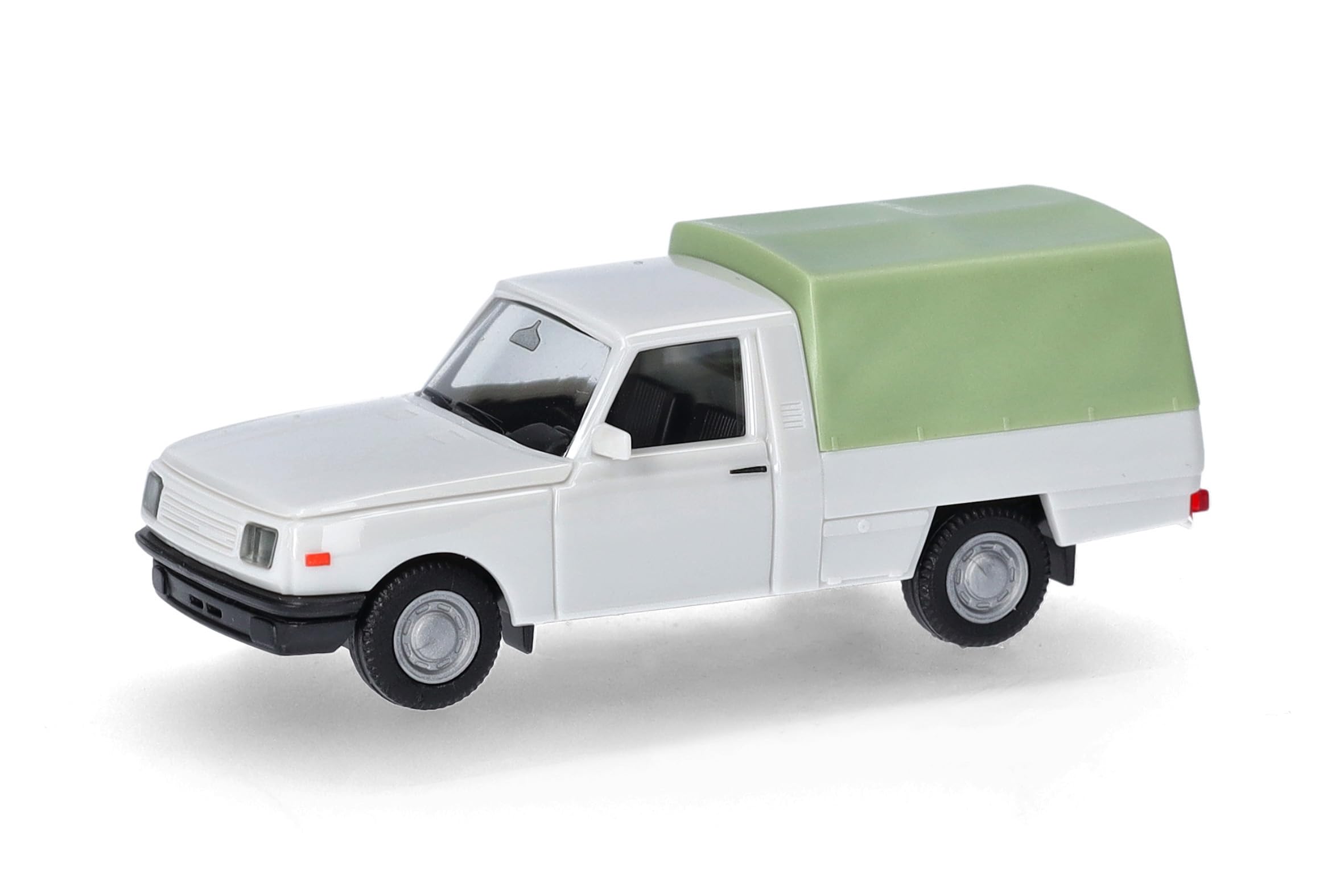 Herpa Model Car Wartburg 353 Trans ’85 with tarp, light grey, miniature scale 1:87, collectible, Made in Germany, plastic model