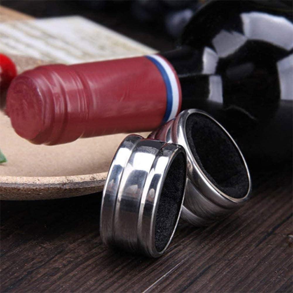 Set 18 Anelli Salvagoccia Per Vino In Acciaio Inox - Riutilizzabili Per Bar, Ristoranti E Casa - Foto 8