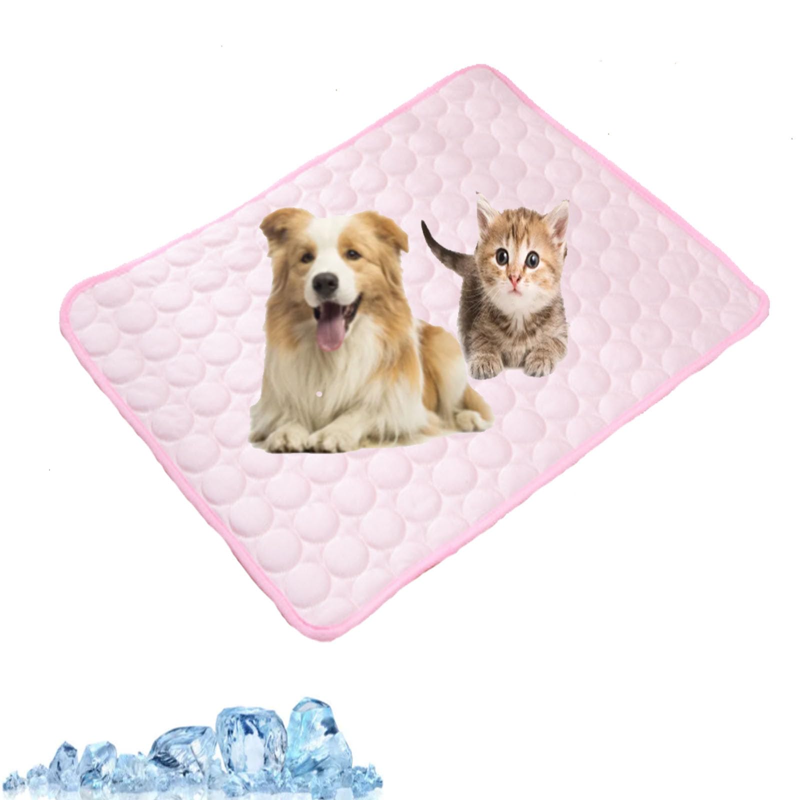 Uck-Kit Pink Dog Cooling Mat, Instant Cooling Pet Bed For Dogs & Cats, Portable Cool Bed For Summer, Pet Cool Pad Machine Washable Cool Pad,,L