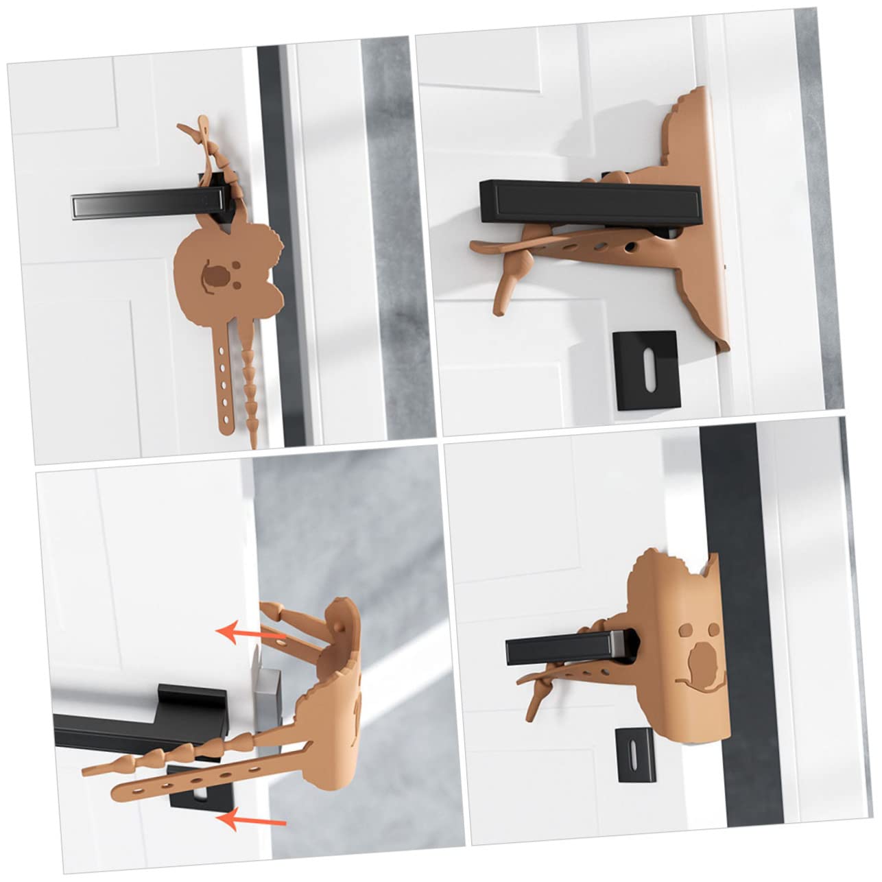 8piezas Cubiertas De Pestillo Silenciosas para Puertas De Flexible para Evitar Golpes Seguridad Infantil Habitaciones y Guarderías