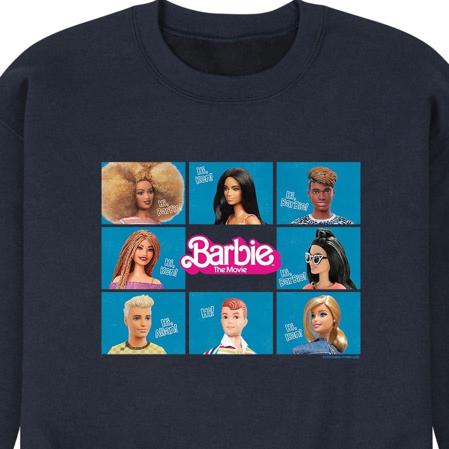 Barbie the Movie, Ken, & Allan - Men's Crew Neck Fleece Pullover3