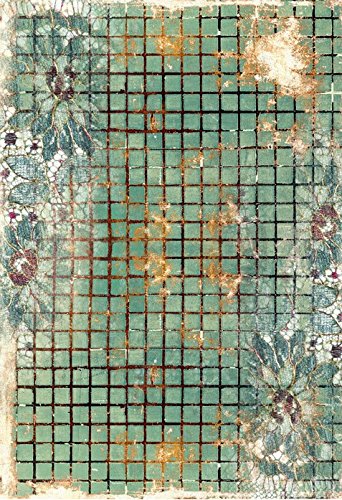 Papel de Arroz Cadence Teselas Verdes 30x41 cm Ref. 553