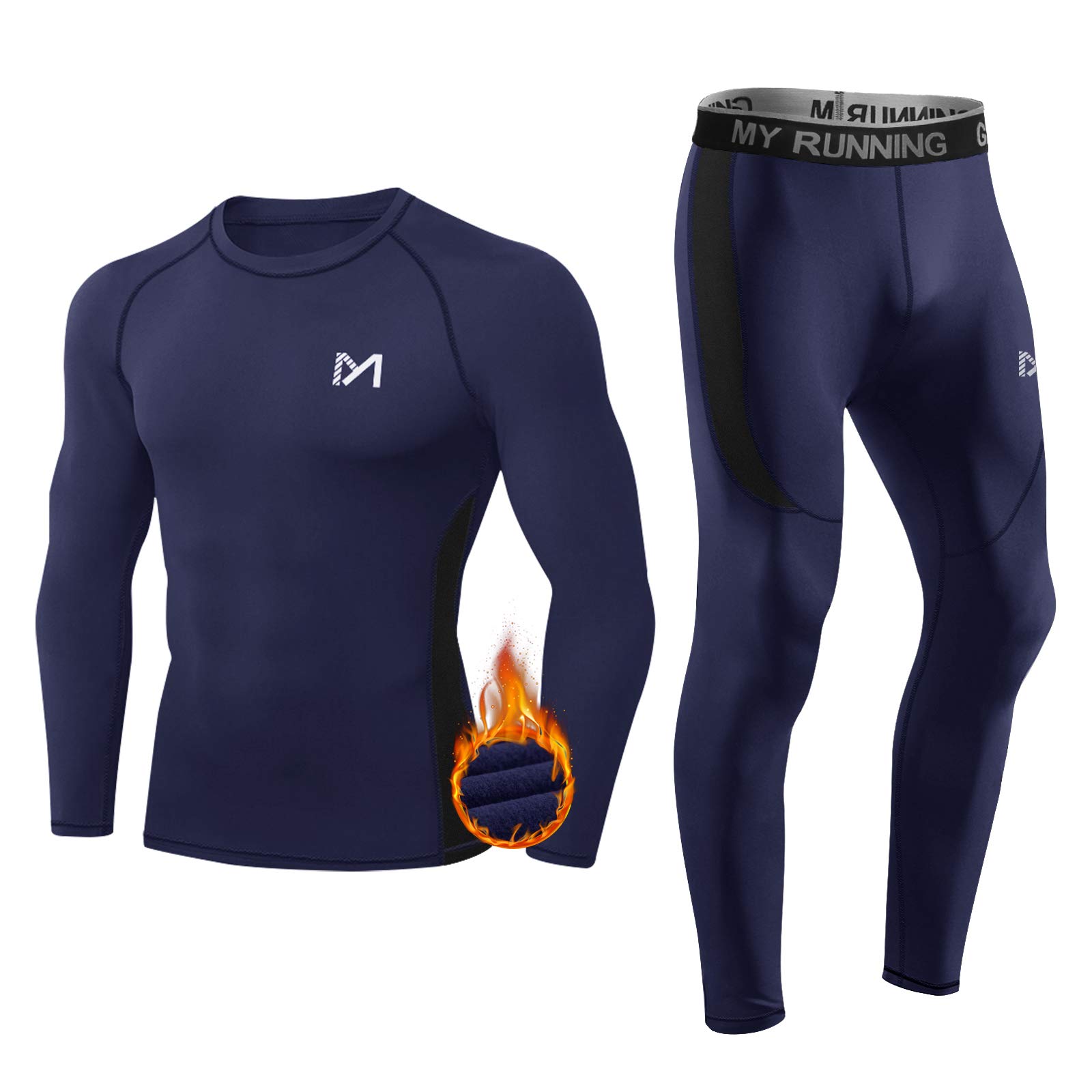 MEETYOO Men's Thermal Underwear Set Sport Long Johns Base Layer Couche de Base Homme