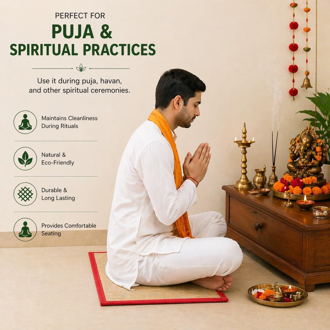 Kusha Grass Mat - Pooja Aasan for Meditation -7 Kusha Grass Mat - Pooja Aasan for Meditation -7