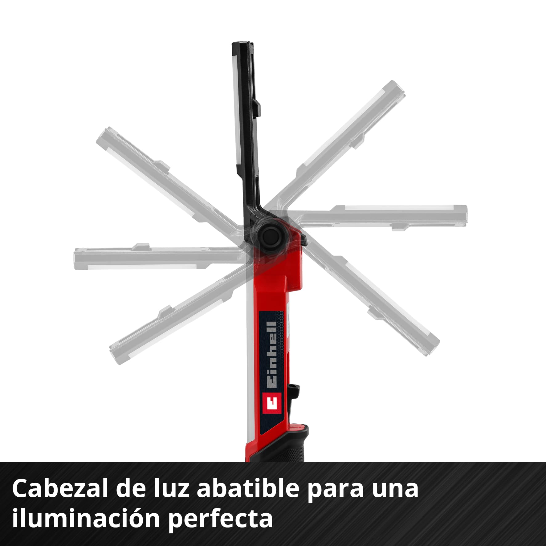 Einhell Lámpara con batería TE-CL 18/1000 S Li-Solo Power X-Change (18 V, cabezal luminoso abatible, 3 ajustes de iluminación, 15 LED, 1000 lm, 5700 Kelvin, sin batería)