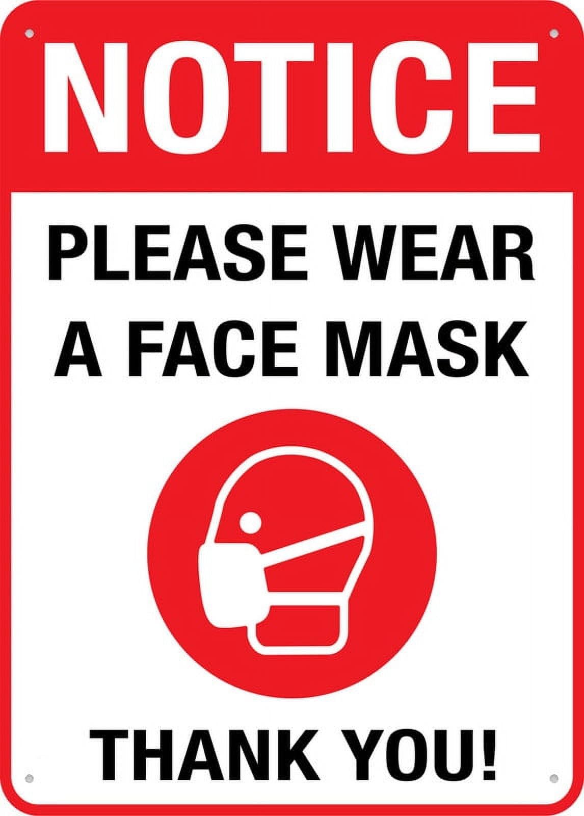 Please Wear A Face Mask Wall Art Decor Plaque for Cafe Farm Garage Garden Yard Tin Sign 8x12 Inch