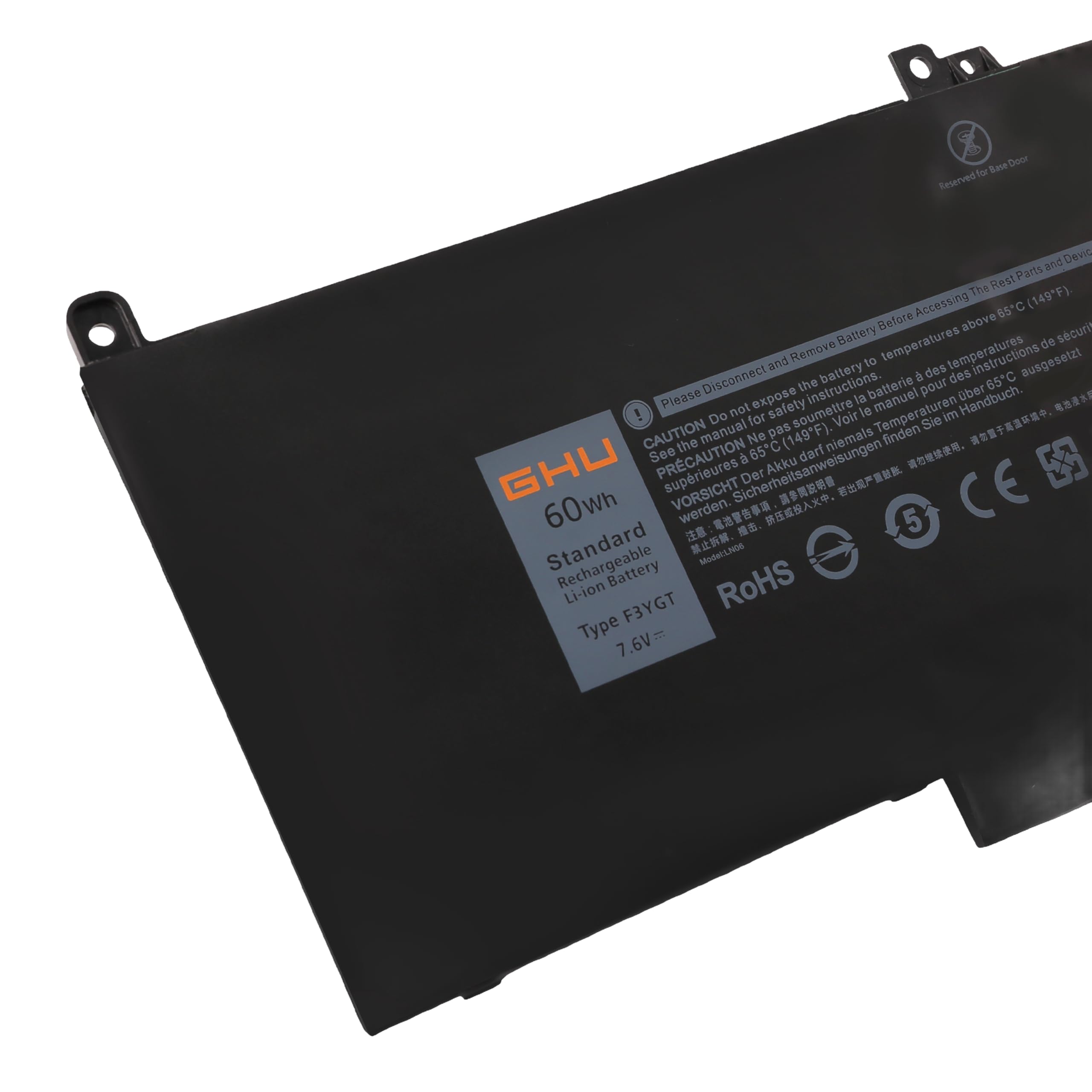 Amazon.com: GHU F3YGT 60 Wh Laptop Battery for Dell Latitude 12