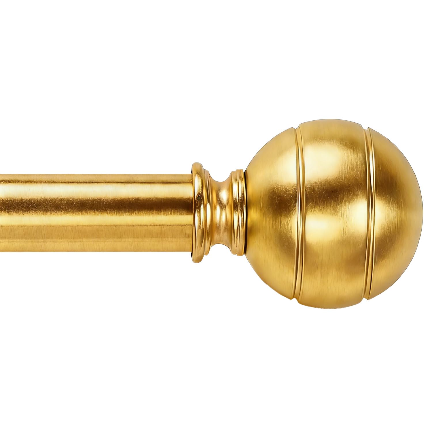 Photo 1 of Gold Nickel Curtain Rods for Windows 30-45 Inch Adjustable Heavy Duty Metal,1 Inch Pipe Decorative Modern Rustic Blackout Drapery Rods with Twisted Cage Finials