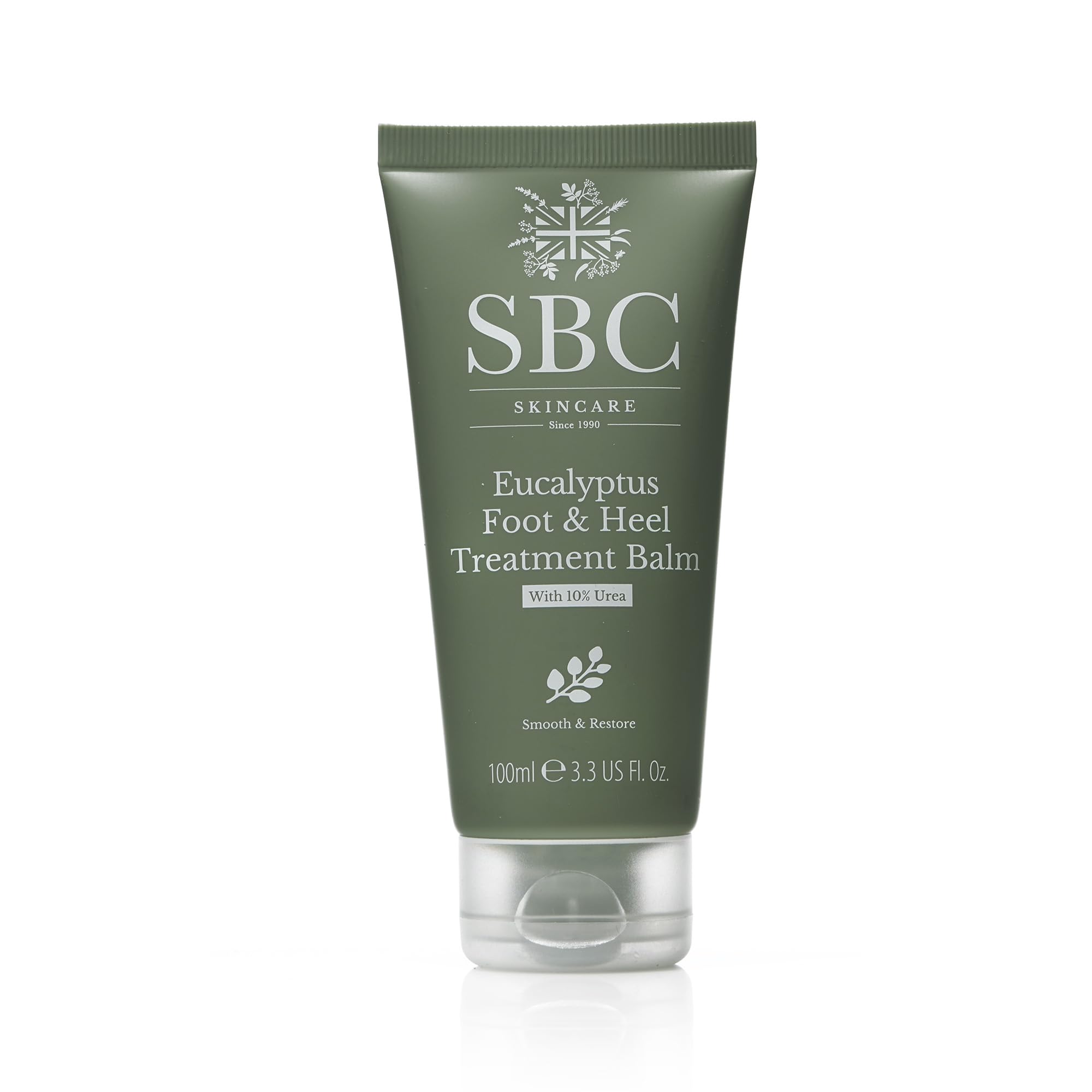 SBC Eucalyptus Foot & Heel Treatment Balm – Intensive Repair Formula with 10% Urea, Lactic Acid & Shea Butter to Soften Cracked Skin, Deodorise Feet & Deliver Deep Hydration, 100 ml