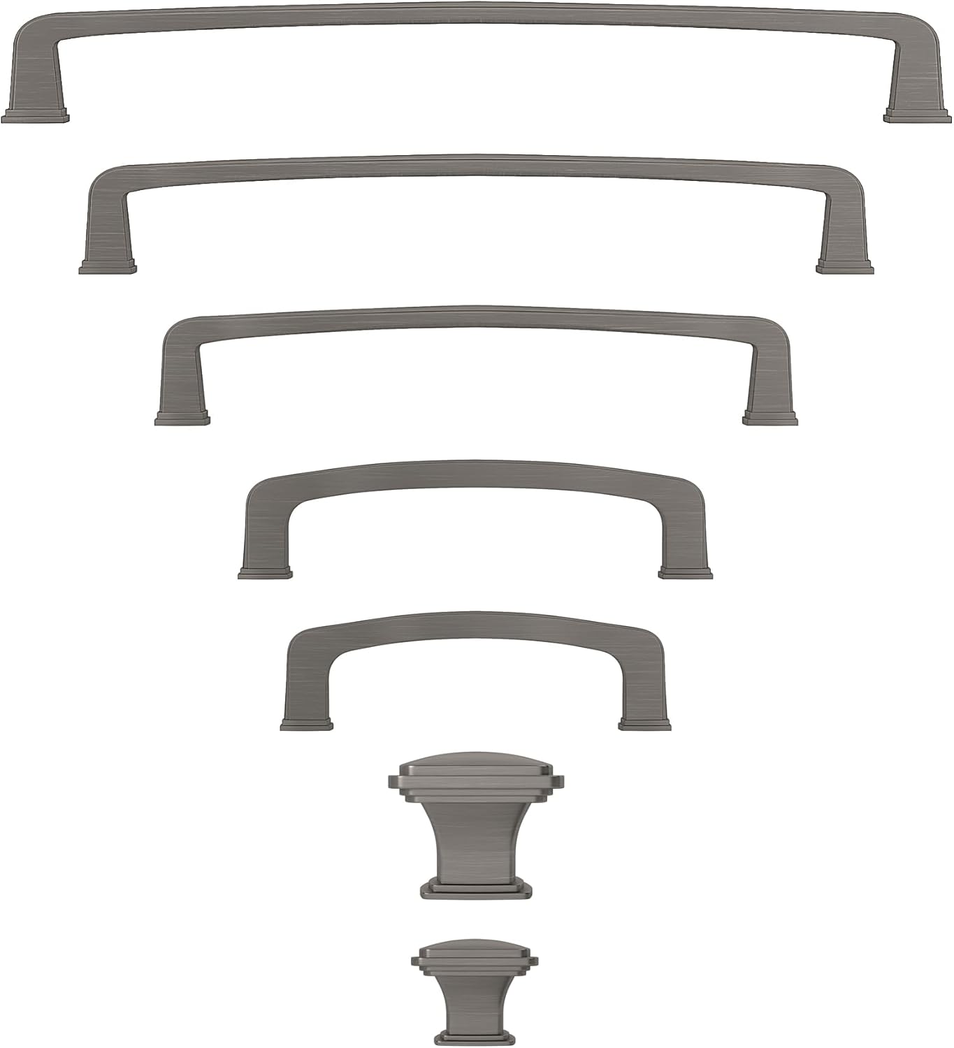 Richelieu Hardware BP81076143 Charlemagne Collection 3-inch (76 mm) Center-to-Center Antique Nickel Transitional Cabinet and Drawer Pull Handle for Kitchen, Bathroom, and Furniture
