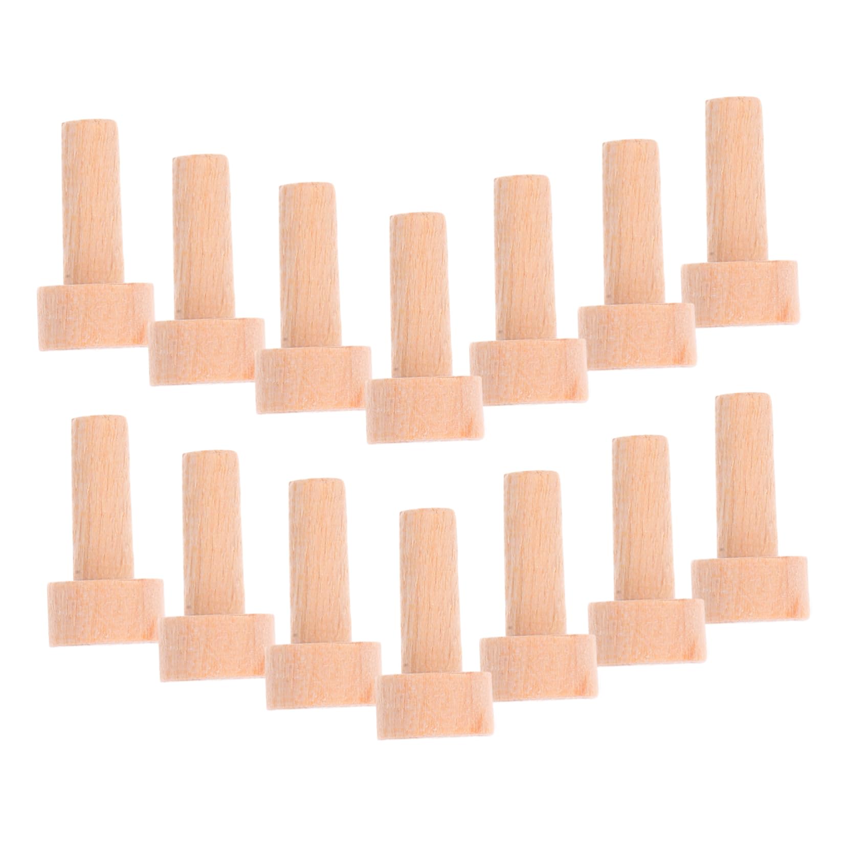 ARTIBETTER Long Wooden Pegs 20pcs Mini Axle Pegs for Craft Projects Unfinished Wood Axle Nails for Train Wheels Furniture