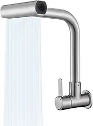 YESOP Torneira De Parede Cozinha Gourmet Cuba Monocomando Lavabo Pia Aço Inoxidável Prata