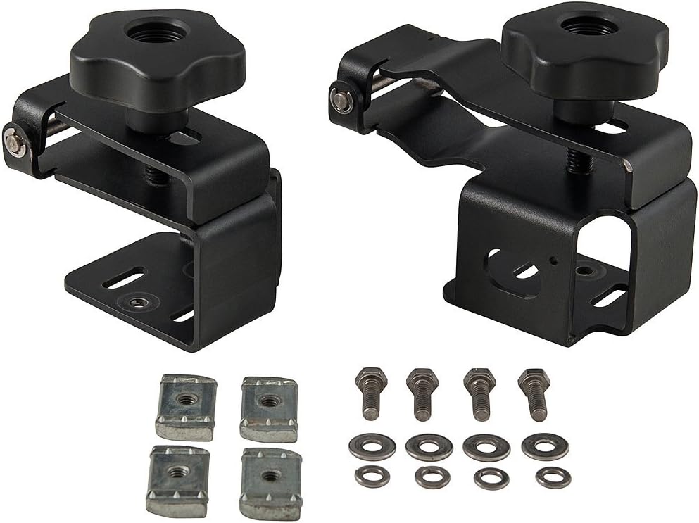Rhino-Rack Hi-Lift Jack Mount Brackets, Top Mount, Carry Your Farm Jack/Hi Lift Jack on Your Pioneer Platform, Strong Powder Coated Steel, 2 Brackets (43219)