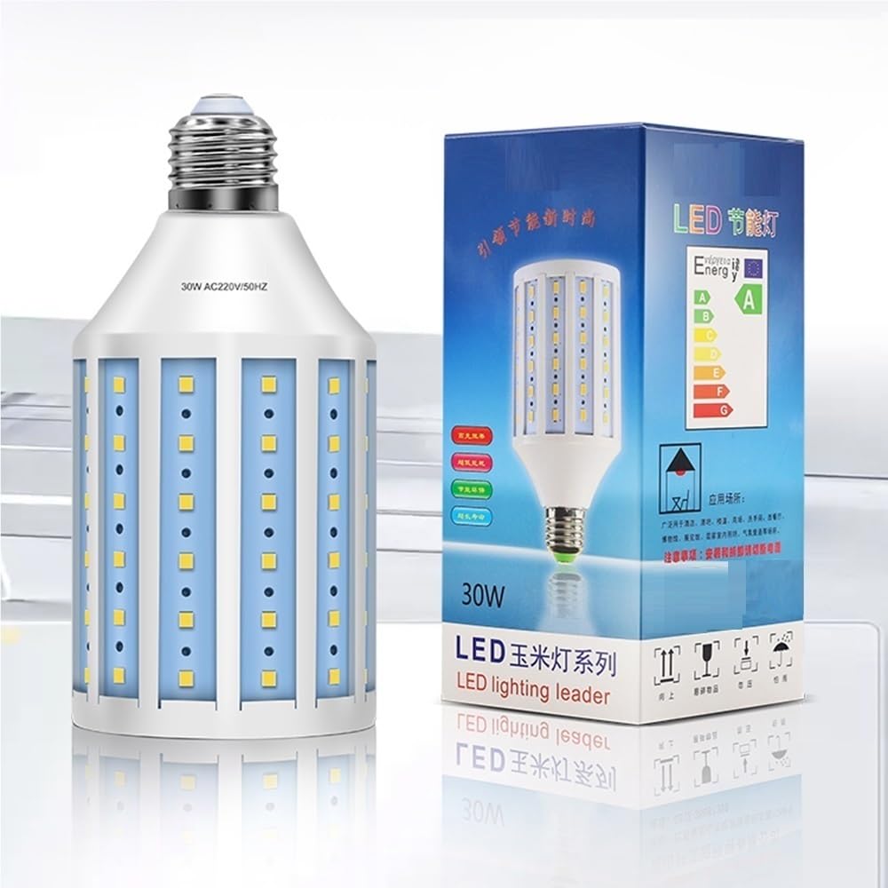 Light, Lot de 20 ampoules LED en forme de maïs AC85-265 V E27 5730 10 W/15 W/20 W/30 W/40 W Blanc froid/blanc chaud(Warm White,15W)