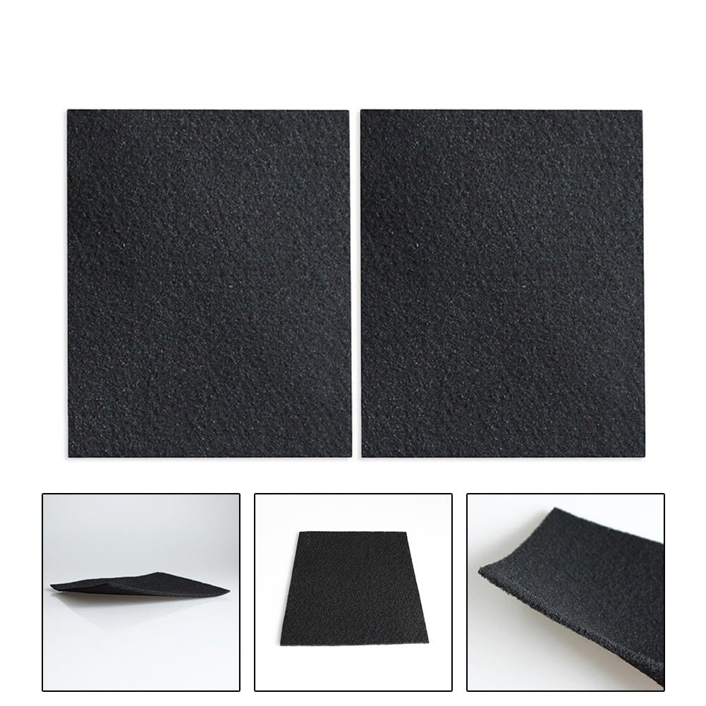 Filtro dell'aria in schiuma al carbone attivo, confezione da 2, 305 x 240 x 5 mm, AC4001, purificatore d'aria, ad alta resistenza, rimozione degli odori, fogli neri