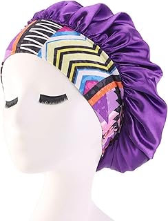 Touca de Cetim para Dormir - Toucas de dormir para mulheres - Toucas de dormir para enrolar o cabelo à noite touca para cabelos cacheados mulheres negras Arbitra