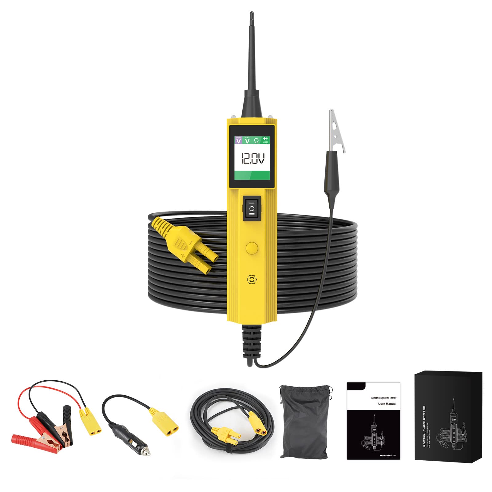 Power Probe, Car Diagnostic Scan Tool with LCD Color Display Car Circuit/Voltage /Short Finder/Batte