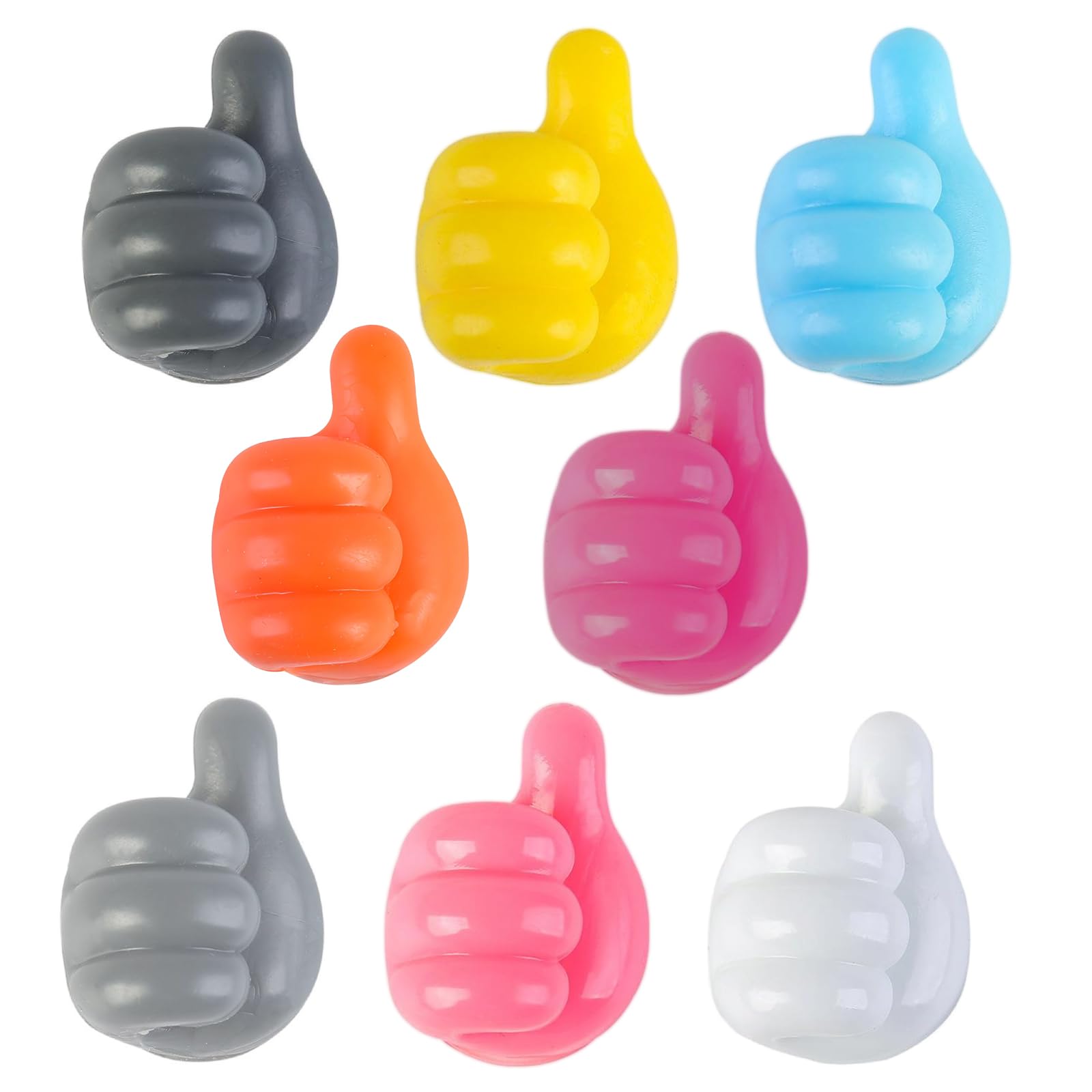 JYJLLM 16 Pcs Thumb Cable Clips, Thumbs Wall Hooks Self Adhesive, Cable Organiser Holders, Cable Tidy Clips, Stick on Hooks for Home Office Desk Data Cable