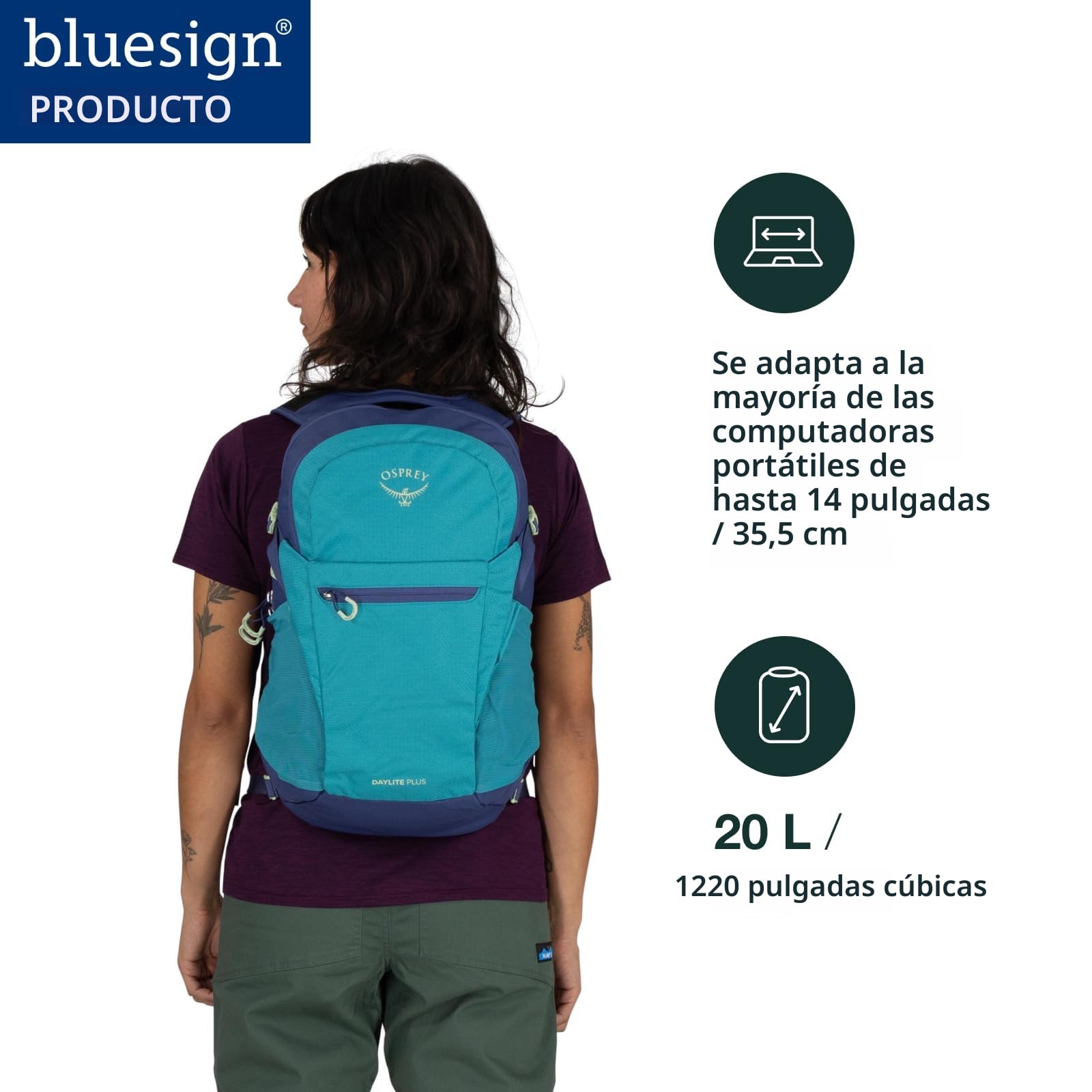 Osprey Daylite Plus - Mochila para viajes, color gris, Tunnel Vision Gris, Talla única, Mochila