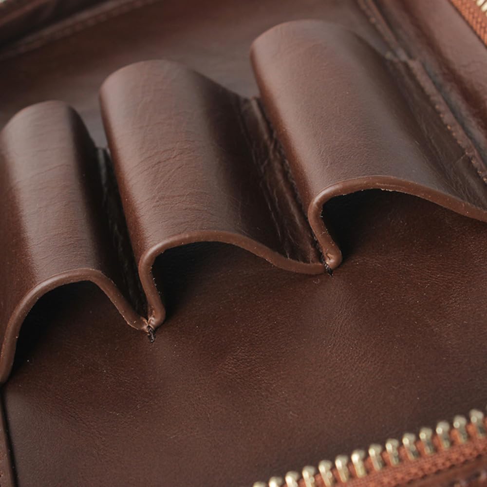 HEYSONG Funda para pasaporte de viaje de piel de vaca auténtica con bolsillo con cremallera HSFC0006