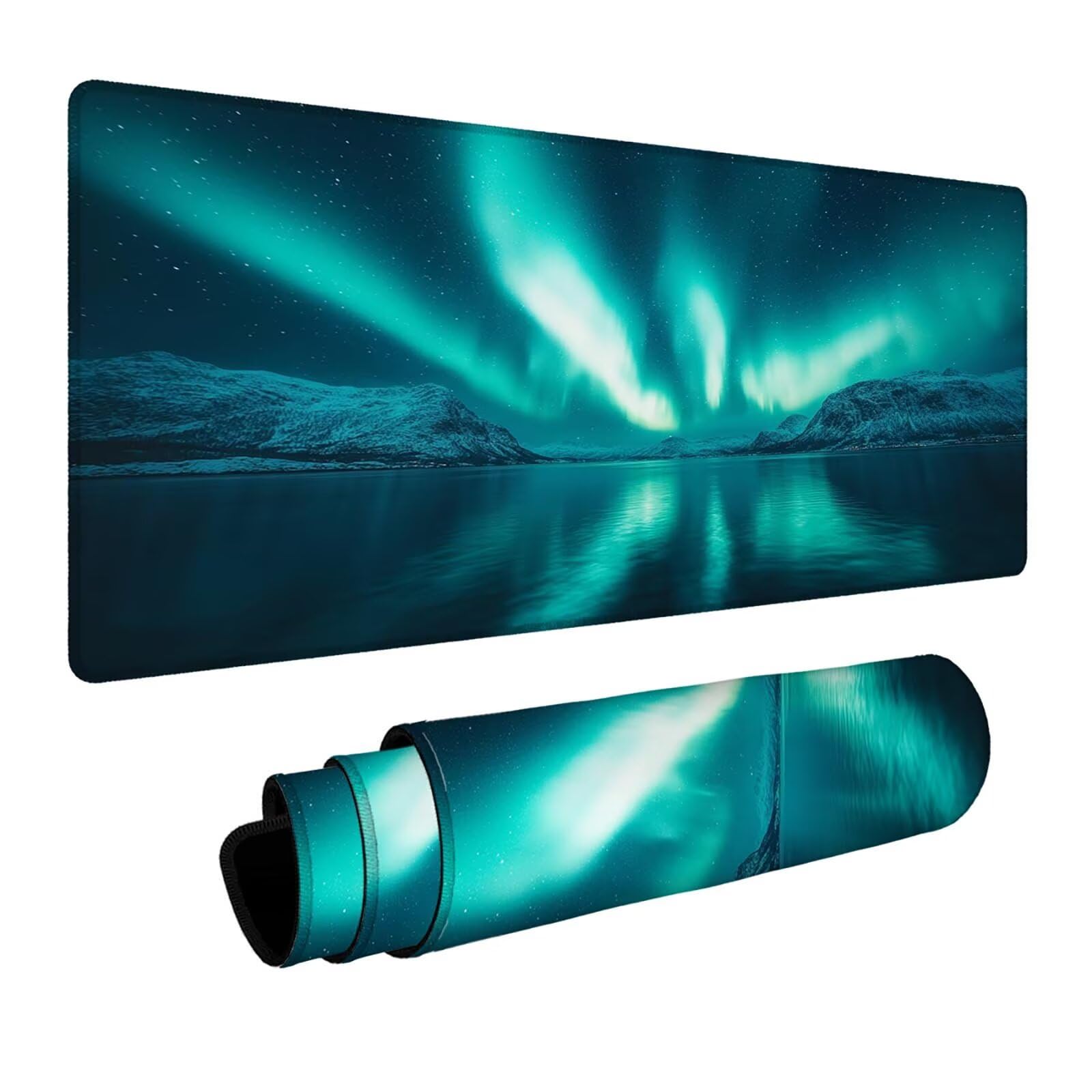 Podkładka pod mysz Aurora XXL, 600 x 1400 x 3 mm, wodoodporna, gamingowa podkładka pod mysz, dokładność, prędkość do gier, akcesoria do gier, laptopa, biura, na prezent, FSBD-8485