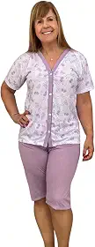 Pijama Feminino Adulto Pescador Aberto 2 Peças