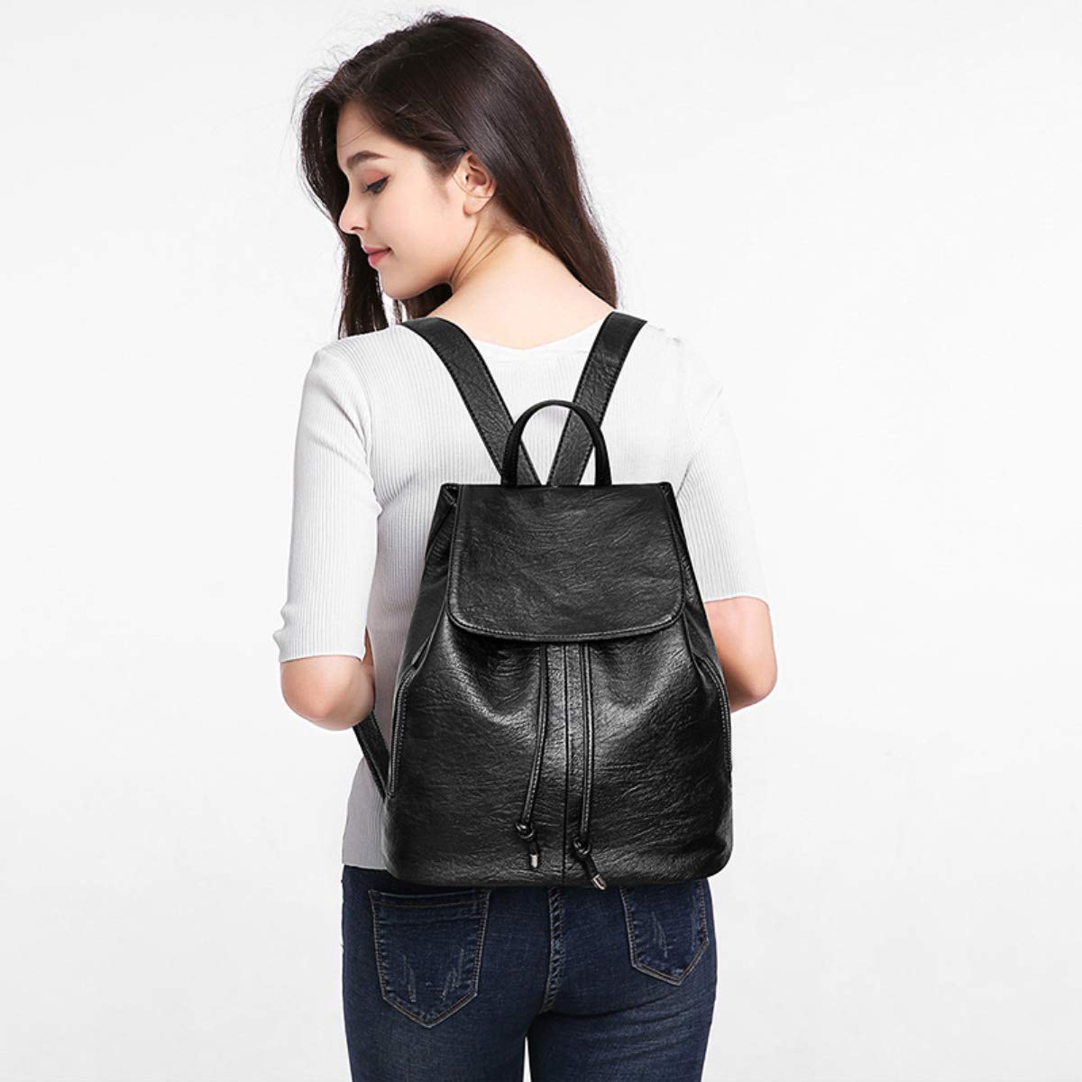 Mujer Bolsos mochila Moda Cuero Impermeable Casual Viaje Escuela mochilas