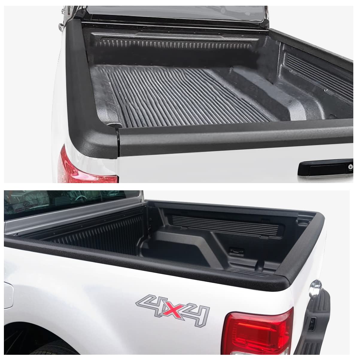 Protector de Maletero de 3 Piezas para Ford Ranger 2012-2022 Doble Cabina XL XLT Tremor Limited Wildtrak Wildtrak X Platinum Raptor T6 T7 T8 de 4 Puertas