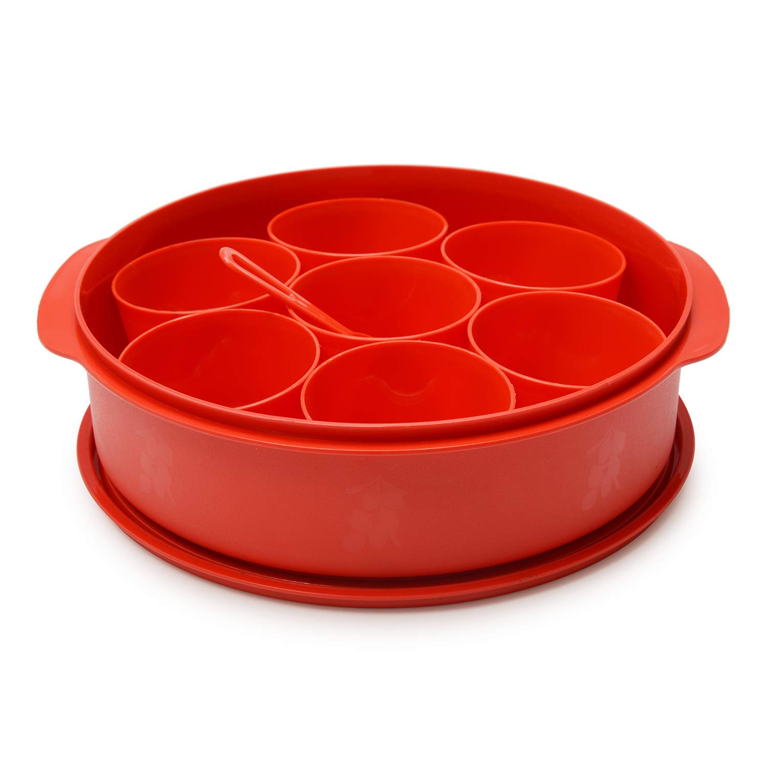 Oliveware Stylo Spice Box with Spoon, BPA Free, Ideal for Kitchen, 7 Small Containers (150ml) - Red (B07S96B59P) Amazon Price History, Amazon Price Tracker