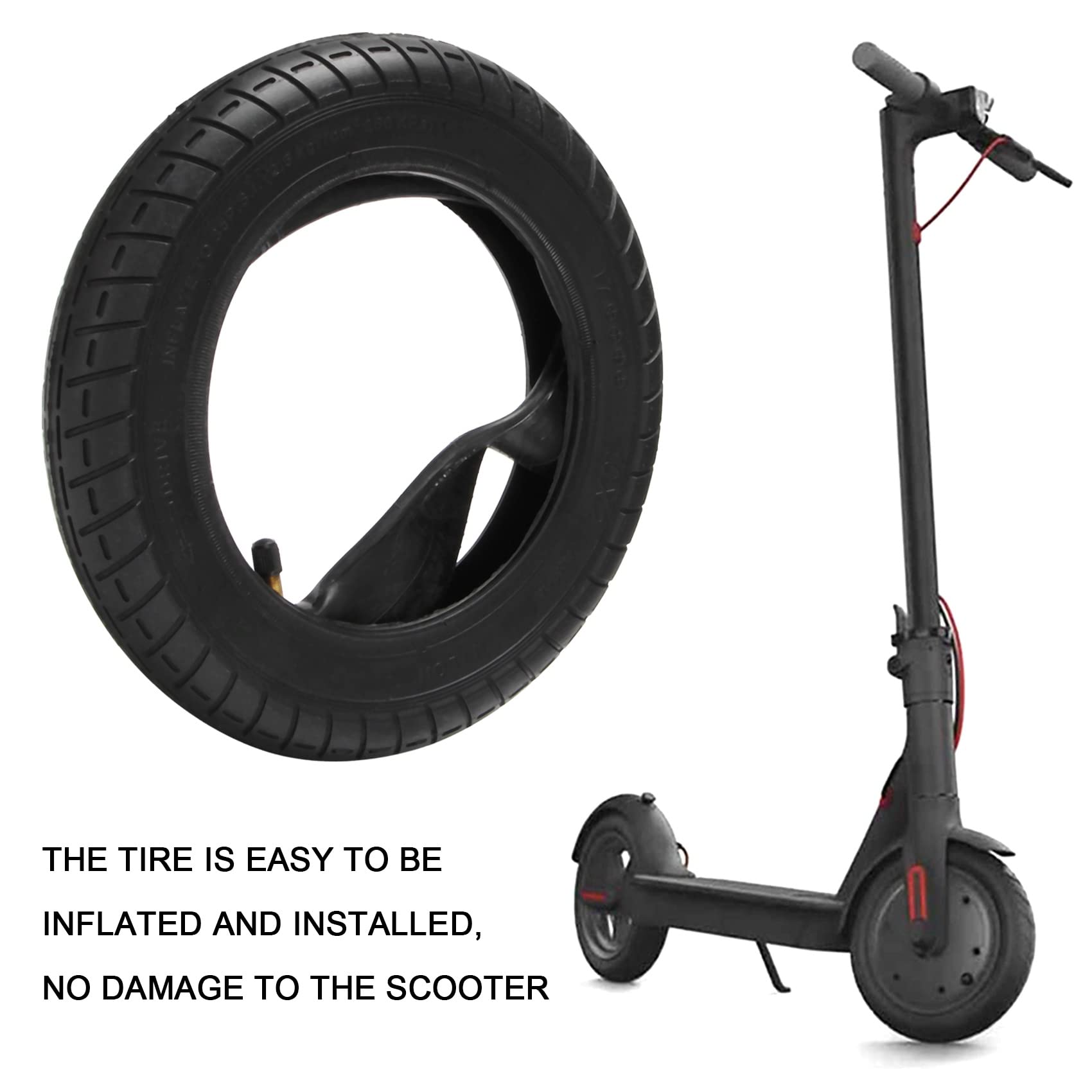Pneumatici per scooter elettrico da 10 pollici, 10 x 2 – 6,1 per/Camera d'aria