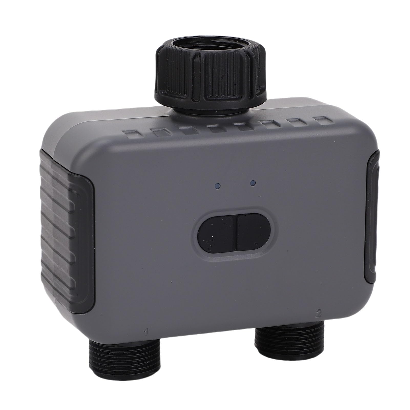 Temporizador de Aspersor Inteligente con Función de Retardo de Lluvia para Riego Automático por Control Remoto en Jardines, Material ABS, 2 Zonas Incluidas