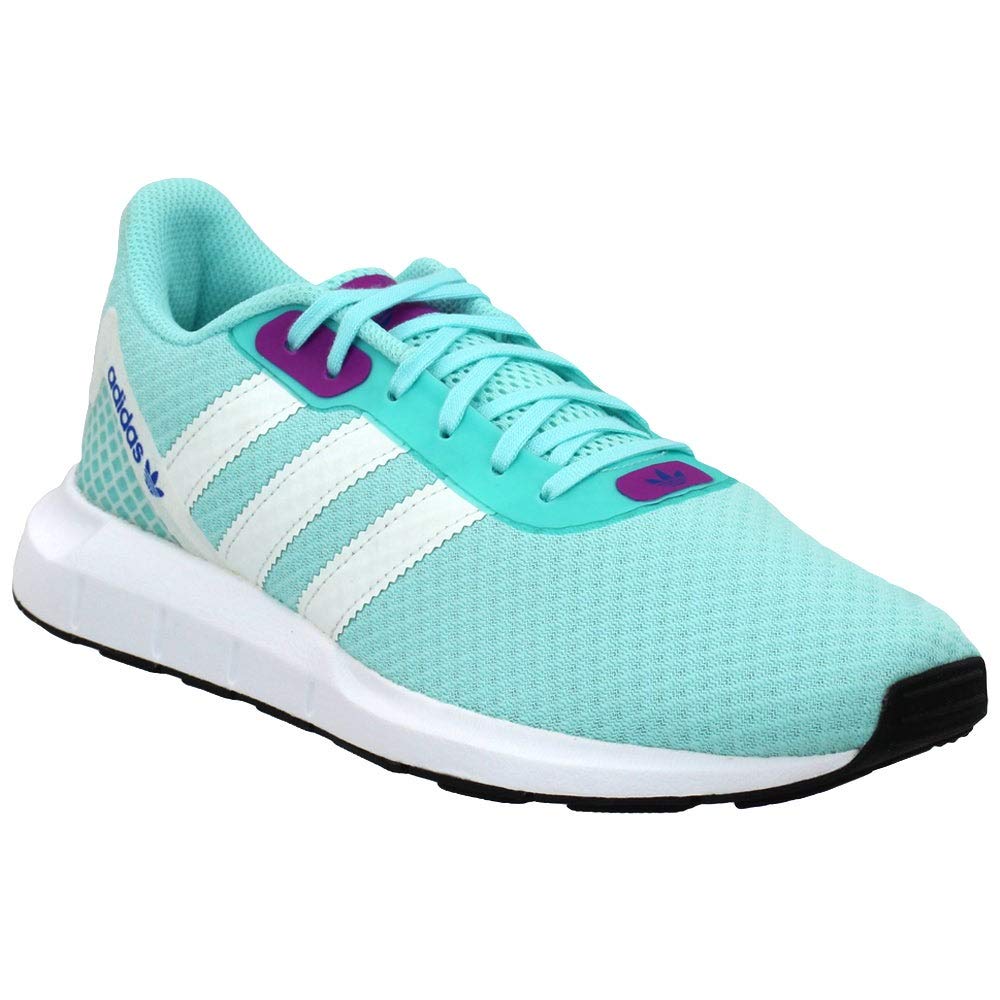 adidas Originals Women's Swift Run Refine Sneaker, Clear Aqua/White/Core Black, 10