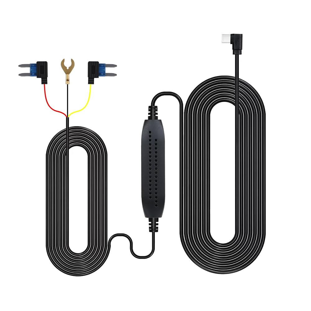 Rearview Mirror dashcam hardwire kit with Type-C Port for d ashcam dashcam Rearview Mirror 12V-30V to 5V car