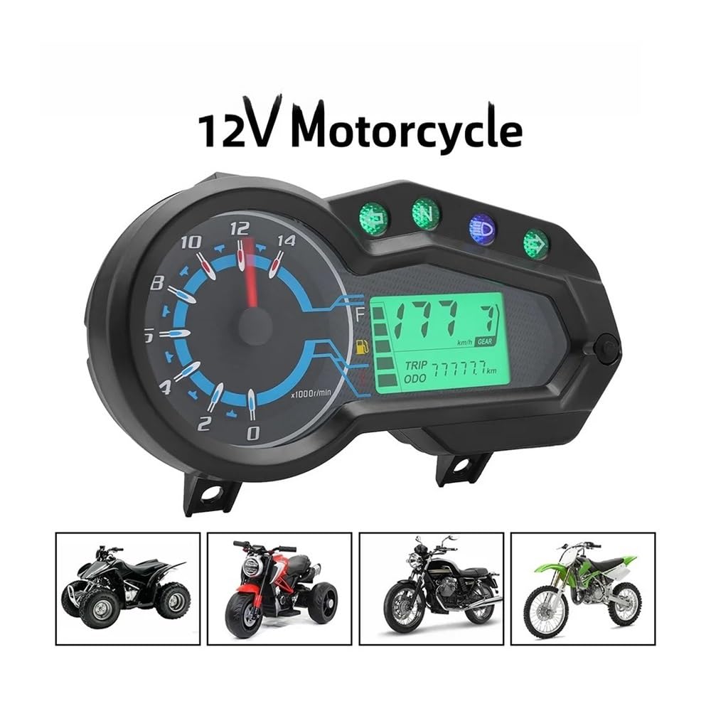Tachimetro Moto Tachimetro Calibro Contagiri Indicatore Tester Metri Digitali Strumento Per 12V Per La Libertà Per CR1 150