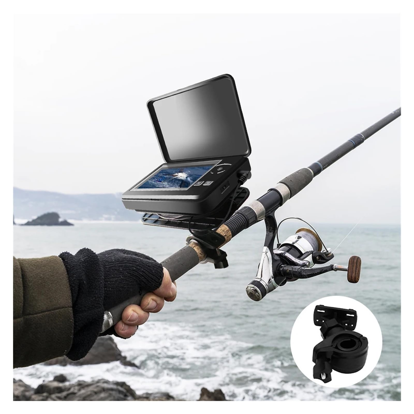 Caméra de pêche sous-Marine Portable, étanche 720p, détecteur de Poissons avec écran LCD de 4,3 Pouces, for la pêche en lac, en mer et en Bateau