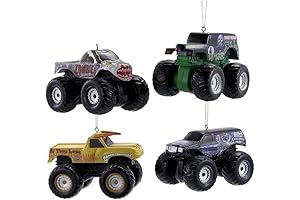 Monster Truck Blow Mold Christmas Tree Ornaments