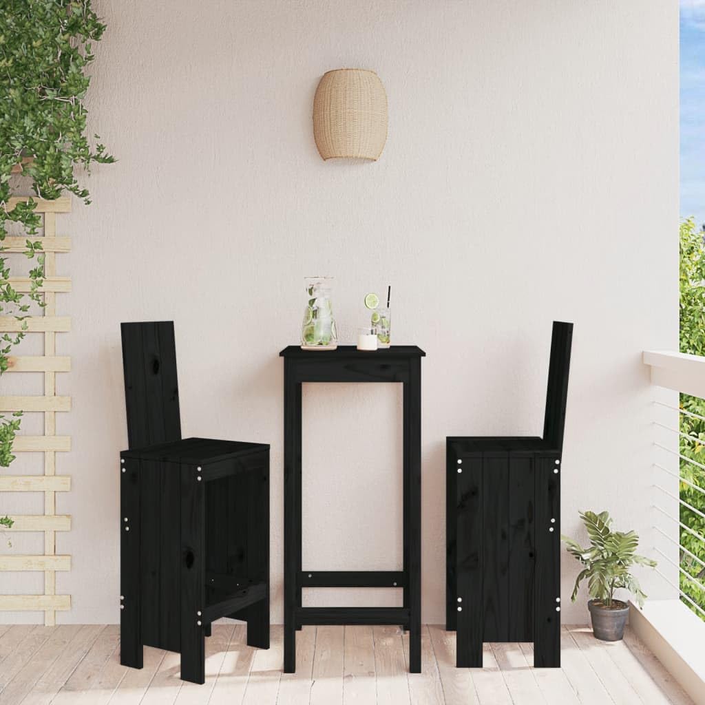 Tabourets de bar en bois pour balcon étroit résolvant le manque d'espace