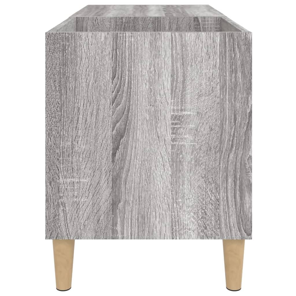 Sonoma szafka na płyty winylowe, szara, 84,5 x 38 x 48 cm, wykonana z materiału drewnopochodnego, regał LP na płyty winylowe i gramofony