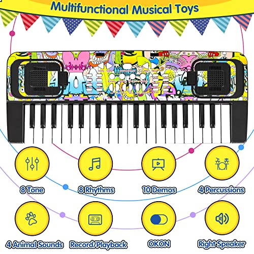 Shayson Kids Piano Keyboard 37 Keys Electronic Keyboard Piano For Kids Music Keyboard Multifunction Musical Toys For 3 4 5 6 Year Old Boys Girls Gifts #TOP1